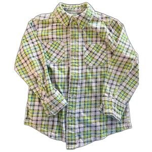 Boy's Mid-Weight Flannel Button Down Plaid (866)